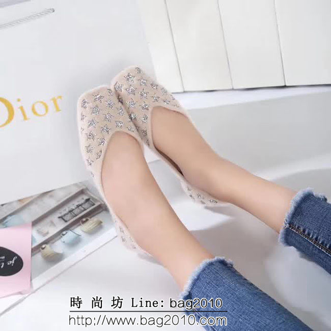 DIOR迪奧 2018秋季新款 最美街女王 貂毛絨女單鞋 QZS2027